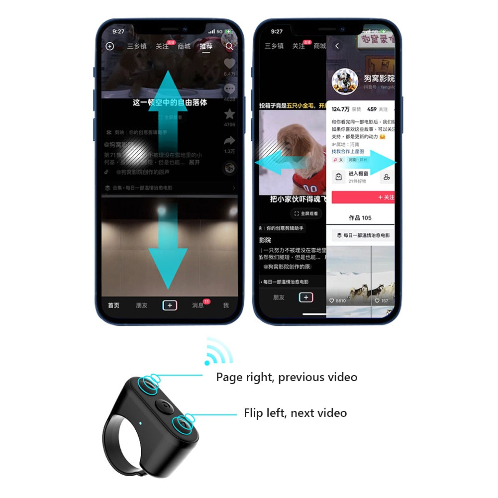 Bluetooth Ring Remote Control für Tik-Tok